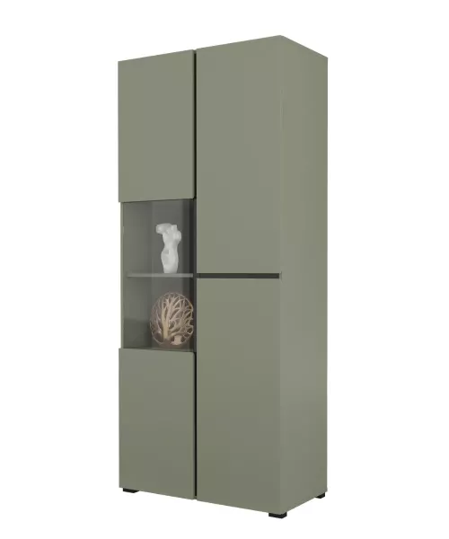Witryna wysoka CROSS 3D 80cm zielona/czarna 638937
