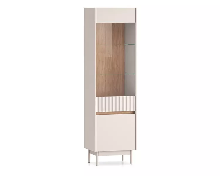 Witryna wysoka DUMI 02 2D kaszmirowa/dąb cremona 685153