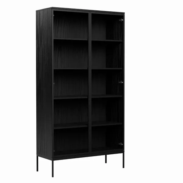 Witryna wysoka KRON 100cm czarny dąb 638943