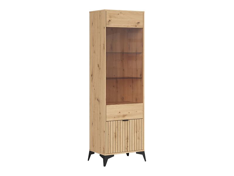 Witryna wysoka Lamea 60 cm z drzwiami dąb artisan 209892