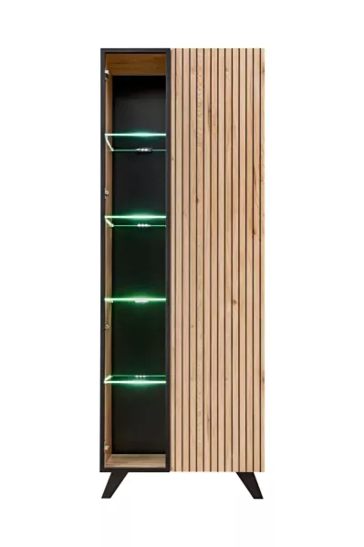 Witryna wysoka LIAM LED hickory jackson 412638