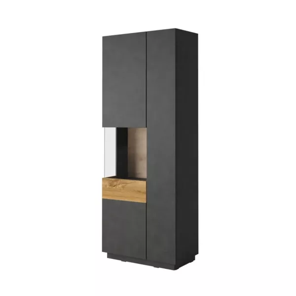 Witryna wysoka SILKE 2D 80cm matera/dąb wotan lewa 638938
