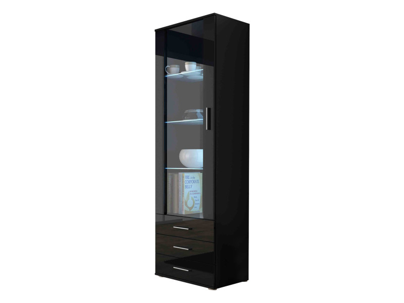 Witryna wysoka Soho S01 z oświetelniem LED - niebieskim 770354
