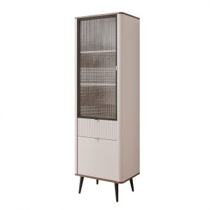 Witryna wysoka stojąca NAVANI 60 cm kaszmir/orzech 710978 Witryna wysoka stojąca NAVANI 60 cm kaszmir/orzech 710978