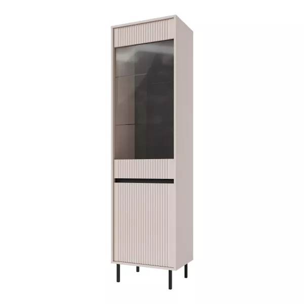 Witryna z ryflowanym frontem Yukashi 2F T101 beżowa 664571