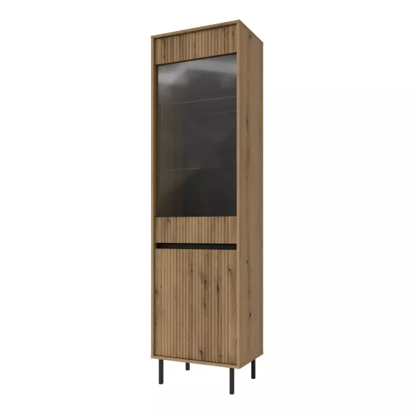 Witryna z ryflowanym frontem Yukashi 2F T101 dąb evoke 664572