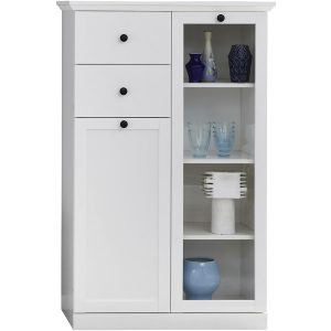 Witryna z Szufladami Przeszklona Niska do Salonu DIVE 81 cm 318977