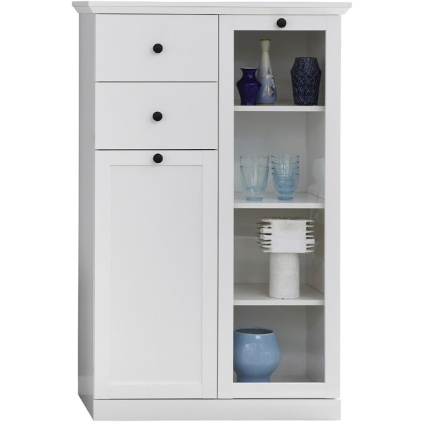 Witryna z Szufladami Przeszklona Niska do Salonu DIVE 81 cm 318977