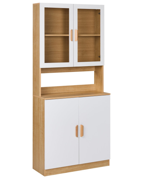Witryna ze szklaną gablotą CYGNET 80 cm Biały 727523