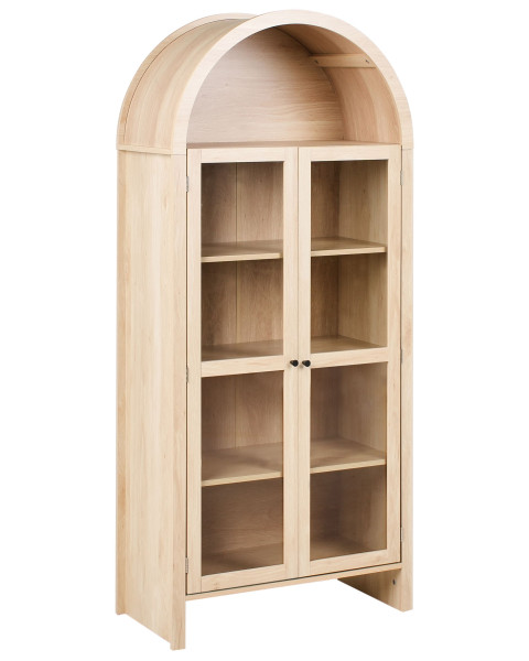Witryna ze szklaną gablotą GLENWOOD 79 cm Jasnobrązowy 727525