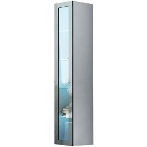 Witryna ze szkłem VEGA GREY A VG3 biały / szary połysk 233769 Witryna ze szkłem VEGA GREY A VG3 biały / szary połysk 233769
