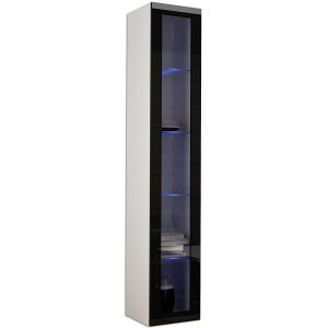 Witryna ze szkłem VEGA VG3B biały / czarny połysk 233772 Witryna ze szkłem VEGA VG3B biały / czarny połysk 233772