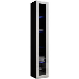 Witryna ze szkłem VEGA VG3C czarny / biały połysk 233768 Witryna ze szkłem VEGA VG3C czarny / biały połysk 233768