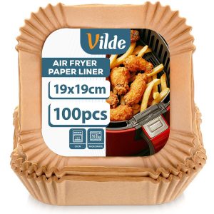 Wkład do frytkownicy Air Fryer papierowy kwadratowy 19×19 cm 100 szt. 777084