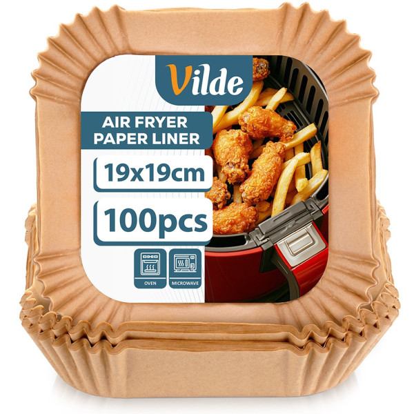 Wkład do frytkownicy Air Fryer papierowy kwadratowy 19x19 cm 100 szt. 777084