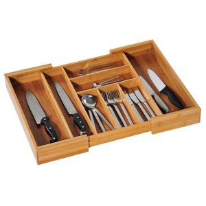 Wkład na sztućce regulowany, 35-58 cm, bambusowy, KESPER 85066 Wkład na sztućce regulowany, 35-58 cm, bambusowy, KESPER 85066