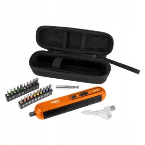 Wkrętak akumulatorowy śrubokręt 4V, USB-C, zestaw bitów NEO Tools 04-199 619634