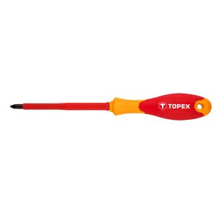 Wkrętak krzyżowy 1000V, PZ2 x 100 mm TOPEX 39D480 184787 Wkrętak krzyżowy 1000V, PZ2 x 100 mm TOPEX 39D480 184787