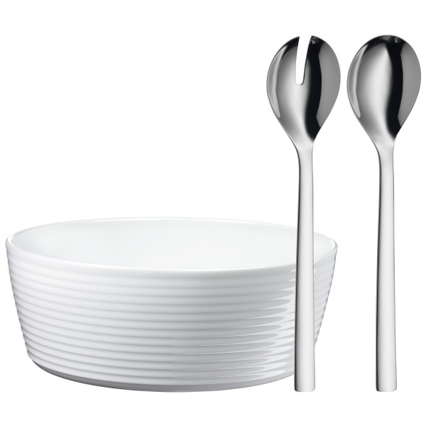 WMF Salaterka Nuova 25cm + łyżki sałatkowe 30cm 807178