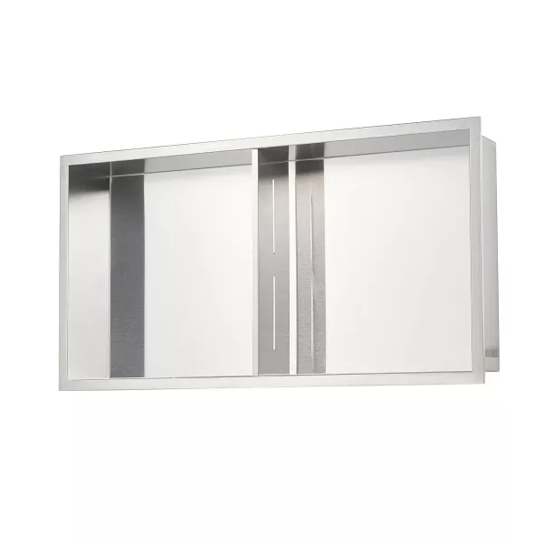 Wnęka prysznicowa 33x63 cm podwójna stal nierdzewna wodoodporna srebrna 936240