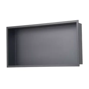 Wnęka prysznicowa 33×63 cm stal nierdzewna czarna wodoodporna półka 936241 Wnęka prysznicowa 33×63 cm stal nierdzewna czarna wodoodporna półka 936241