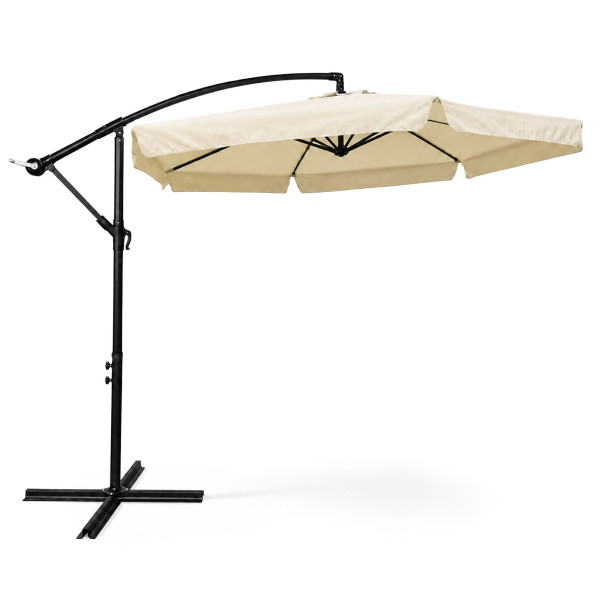 Wodoodporny parasol ogrodowy CYNIA beżowy 300x300x245 cm 301789