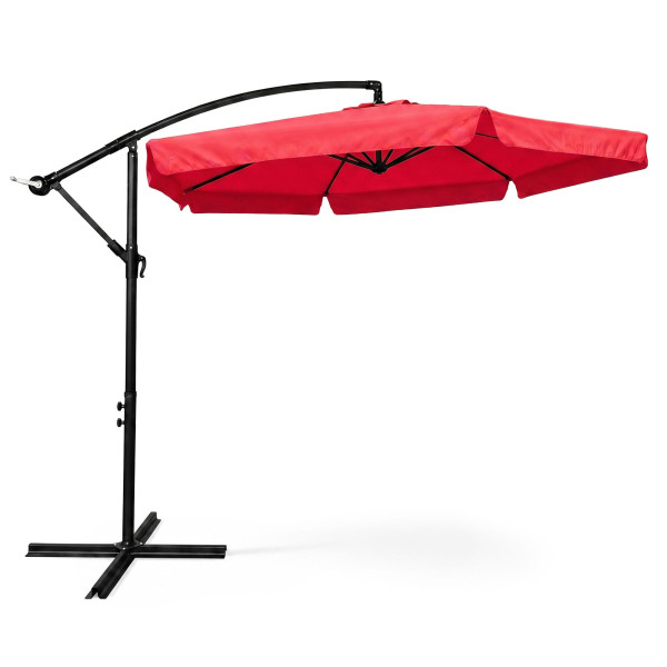 Wodoodporny parasol ogrodowy CYNIA czerwony 300x300x245 cm 301647