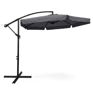 Wodoodporny parasol ogrodowy CYNIA szary 300x300x245 cm 301633 Wodoodporny parasol ogrodowy CYNIA szary 300x300x245 cm 301633