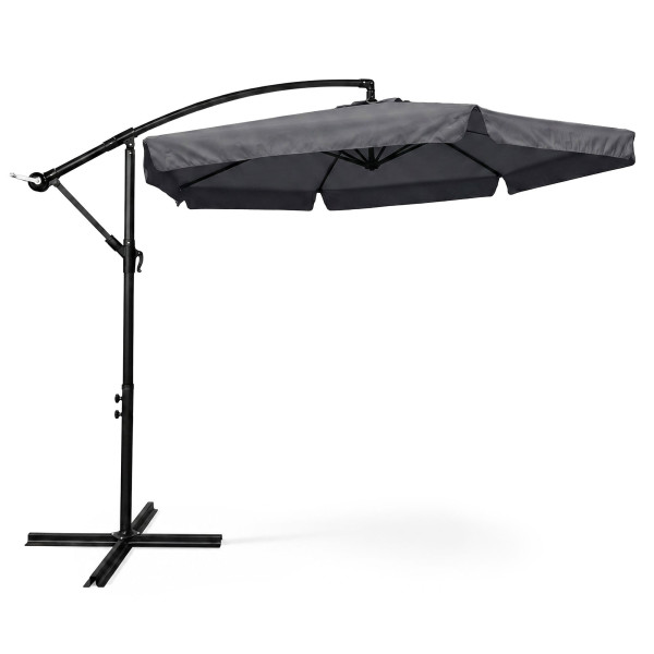 Wodoodporny parasol ogrodowy CYNIA szary 300x300x245 cm 301633