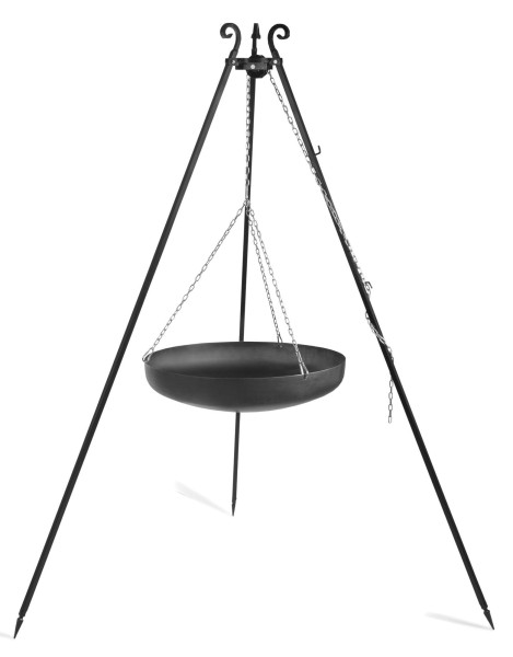 Wok na trójnogu 180 cm, TRIVO, stal naturalna, 60 cm | TYLETEGOTU 996374