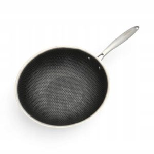 Wok Patelnia O Strukturze Plastra Miodu Ze Stali Nierdzewnej (30 Cm) 678863 Wok Patelnia O Strukturze Plastra Miodu Ze Stali Nierdzewnej (30 Cm) 678863