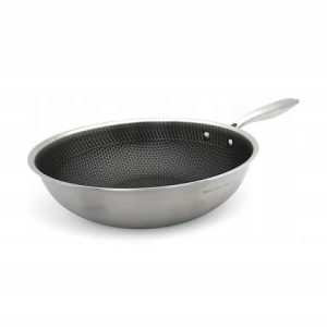 Wok Patelnia O Strukturze Plastra Miodu Ze Stali Nierdzewnej (32 Cm) 678862 Wok Patelnia O Strukturze Plastra Miodu Ze Stali Nierdzewnej (32 Cm) 678862
