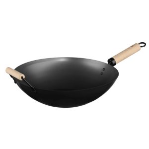 Wok stalowy 35 cm z drewnianą rączką ANTI STICK 764864 Wok stalowy 35 cm z drewnianą rączką ANTI STICK 764864