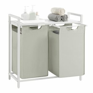 Wolnostojący kosz na pranie komory Loft do łazienki pralni 2×46 L 646415 Wolnostojący kosz na pranie komory Loft do łazienki pralni 2×46 L 646415