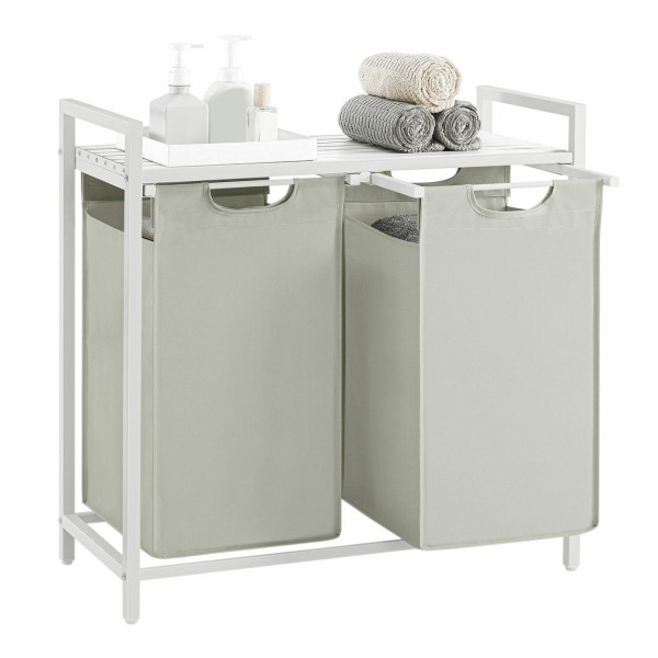 Wolnostojący kosz na pranie komory Loft do łazienki pralni 2x46 L 646415