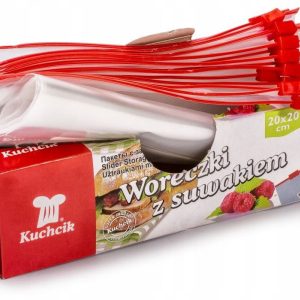 Woreczki śniadaniowe strunowe mocne 20 x 20 cm 16 sztuk Kuchcik 814064