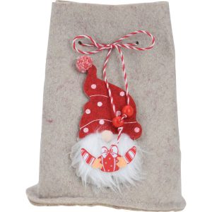 Worek świąteczny ze skrzatem, 12 x 14,5 cm 337663 Worek świąteczny ze skrzatem, 12 x 14,5 cm 337663
