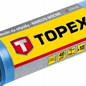 Worki na odpady 120L niebieskie 40mic 10 sztuk TOPEX 23B258 204135