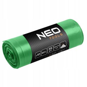 Worki na odpady śmieci 60L, zielone mocne, 35 mic, 10szt. 378437 Worki na odpady śmieci 60L, zielone mocne, 35 mic, 10szt. 378437