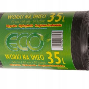 Worki na śmieci LDPE ECO czarne bardzo mocne 35 l – 50 szt. 1019833 Worki na śmieci LDPE ECO czarne bardzo mocne 35 l – 50 szt. 1019833