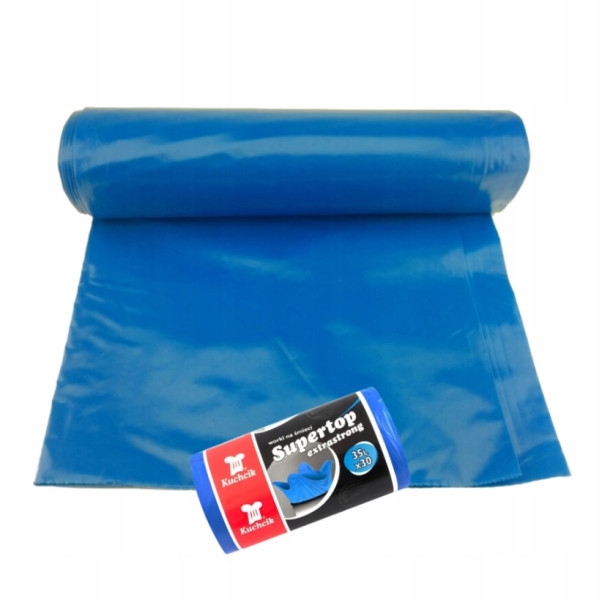 Worki na śmieci niebieskie Supertop 35L 30 szt Kuchcik 1031499