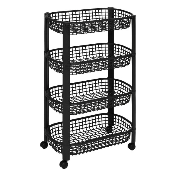 Wózek kuchenny na kółkach BASKET, plastikowy, 46,5 x 25,5 x 79 cm 414725