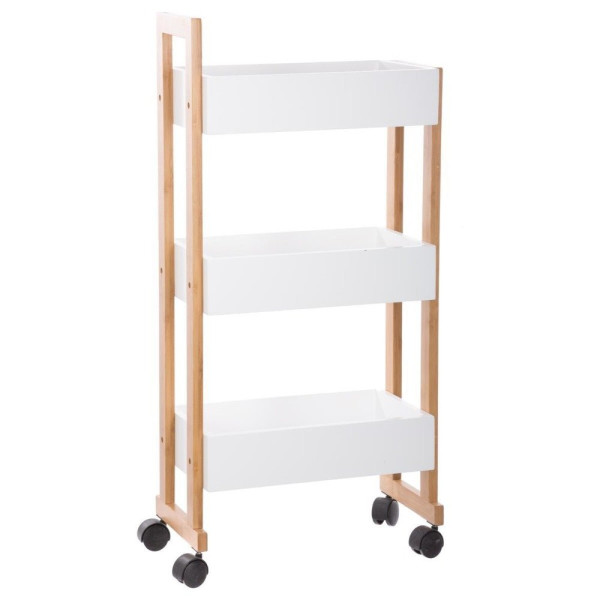 Wózek łazienkowy BAMBOO, szafka bambusowa - 3 poziomy 271657