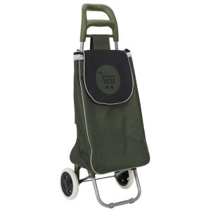 Wózek na zakupy 50L, zielony, na kółkach, Shopper 805012