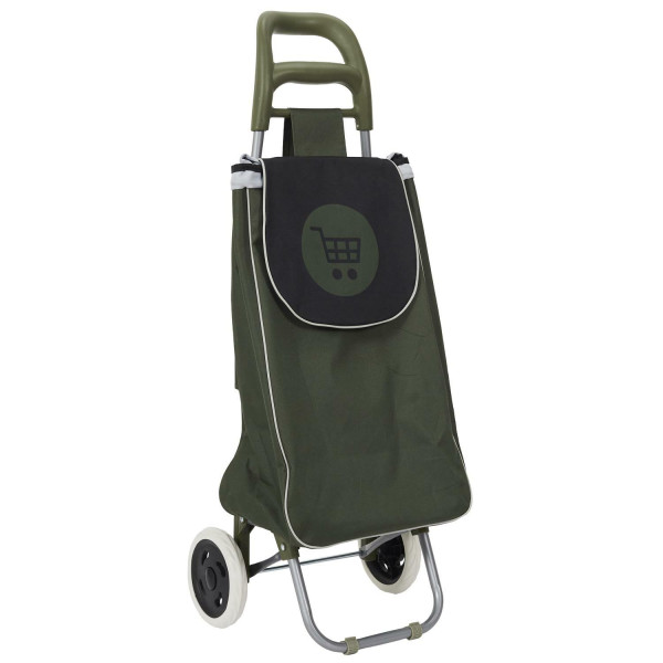 Wózek na zakupy 50L, zielony, na kółkach, Shopper 805012