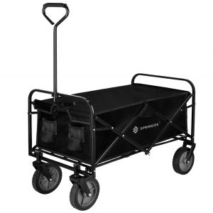 Wózek ogrodowy, turystyczno-plażowy, transportowy, składany 80 kg czarny 551390 Wózek ogrodowy, turystyczno-plażowy, transportowy, składany 80 kg czarny 551390