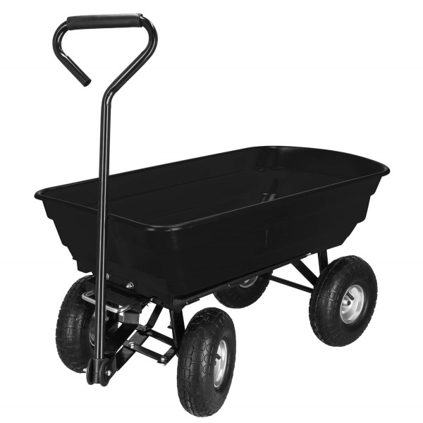 Wózek transportowy ogrodowy z funkcją wywrotki przyczepka metalowa 250 kg 551389