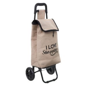 WÓZEK ZAKUPOWY Jute naturalny 33L NA KÓŁKACH stal, juta, PVC 480801 WÓZEK ZAKUPOWY Jute naturalny 33L NA KÓŁKACH stal, juta, PVC 480801