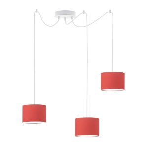 Współczesna lampa wisząca WAIKIKI W3 Biały – Czerwony 879997 Współczesna lampa wisząca WAIKIKI W3 Biały – Czerwony 879997