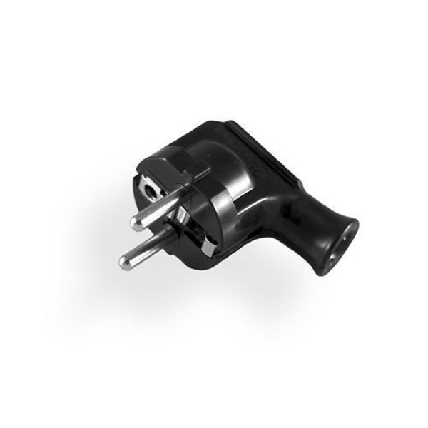 Wtyczka kątowa z uziemieniem Unischuko czarna Elgotech WT-35-2 1031344